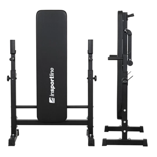 Ławka ze stojakiem, gryfami i obciążeniami inSPORTline CEM 180+40 cm/30 mm 105kg