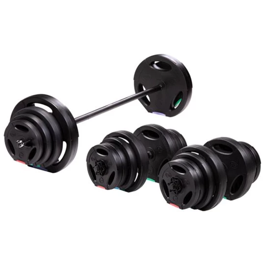 SGSP60 SET (3 CZĘŚCI) SZTANGA I SZTANGIELKI KOMPOZYT 62 KG HMS (17-57-026)