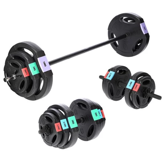 SGSP60 SET (3 CZĘŚCI) SZTANGA I SZTANGIELKI KOMPOZYT 62 KG HMS (17-57-026)