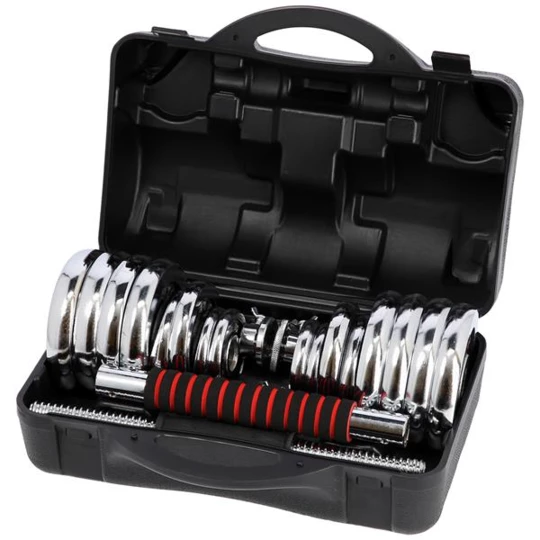 STC30 SZTANGIELKI-SZTANGA W WALIZCE CHROM 2x15KG HMS (17-59-113)