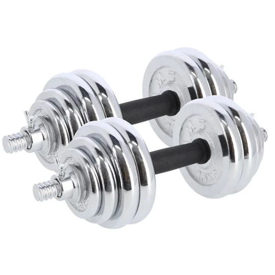 STC30 SZTANGIELKI-SZTANGA W WALIZCE CHROM 2x15KG HMS (17-59-113)